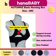 AUTUMNZ Nursing Bra SIZE-40C Basic Non-Padded Non-underwired Bra Menyusu Tanpa Besi Tanpa Span