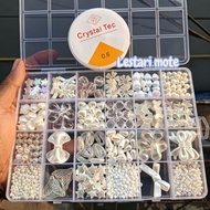 COMPLETE PACKAGE 1 BOX DIY AESTHETIC BEAD + ELASTIC STRING AESTHETIC BEAD STRING STRING/ (24 SECTION