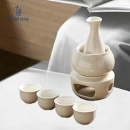 [Gralara] Ceramic Sake Set Cups with Warmer, Sake Drinks Cup, Drinkware, Practical, Creative, Hot Dr