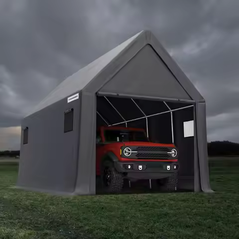 10x20-foot Heavy-duty RV Canopy, 10.8-foot Extra-high Snowproof Outdoor Storage Canopy, Garage Canop