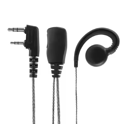 1.2m Earphone Earpiece with Mic PTT 2 Pin Earbud Earpiece for 2 Way Radio Walkie Talkie Accessories