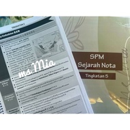 Mia Sejarah Nota Tingkatan 4 & 5 历史笔记 附华文意思