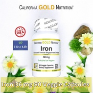 Iron Ferrochel (Bisglycinate) 36 mg 90 Capsules-California Gold Nutrition