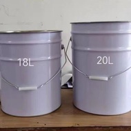 Thick Paint Bin Iron Bin Round Bin Water Bin with Lid Trash Can Sample Empty Bin Paint Bin Thinning 