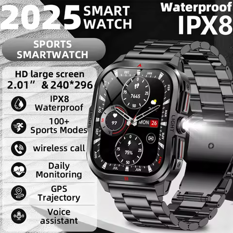 DAORKOW military smartwatch 3D UI Bluetooth call fitness Bluetooth call IPX8 waterproof sports LED l