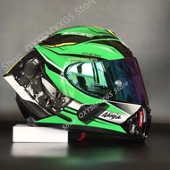 Full Face Motorcycle Helmet SHOEI X14 ZX-10RR Green Helmet Riding Motocross Racing Motobike Helmet