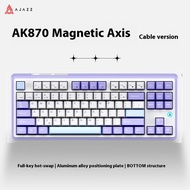 AJAZZ AK870 คีย์บอร์ดสวิตช์แม่เหล็กสามโหมด คีย์เต็มรูปแบบปลั๊กเอนกประสงค์เกตเวย์โครงสร้างแสง RT ปรับ