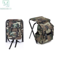 2-In-1 Foldable Fishing Chair Backpack Outdoor Campaign Backpack Stool