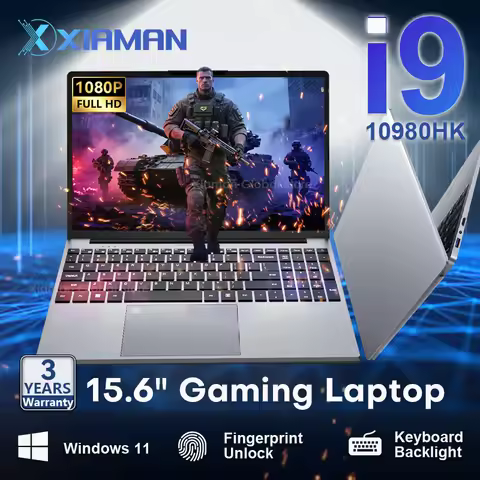 Xiaman 15.6 inch Gaming Laptop Computer intel Core i9 10980HK Notebook PC 16GB RAM 1TB SSD Windows 1