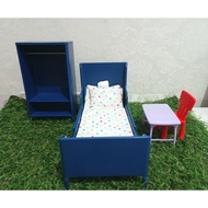 IKEA HUSET Toy Doll Bedroom Miniature Furnitures Preloved