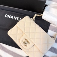 全新法國購入正品 CHANEL 香奈兒 經典迷你口蓋包 mini flap bag 17cm 方胖 側背包 斜背包 全配有購證