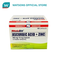 RITEMED Ascorbic Acid + Zinc 500mg 1 Capsule [SOLD PER PIECE]