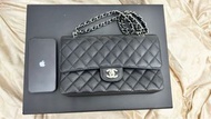 Chanel CF 25黑色荔枝皮