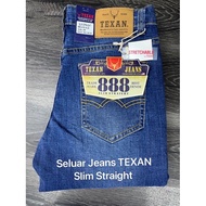 Seluar Jeans TEXAN SLIM STRAIGHT 100% Original 888_H15_WPB Warna Biru ada getah👍
