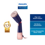 (NEW) PHILIPS Handheld Steamer 5000 Series - STH5030/20, 1400W No Burns Guaranteed, Tilting Head, 12