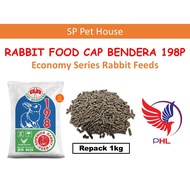 *REPACK 1KG* Rabbit Food Pellet Cap Bendera PHL 198P / Makanan Pellet Arnab Ekonomi