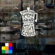 Cafe Coffee Quotes Coffee Resto Cutting Wall Glass Stickers
