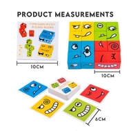 Cube Kids Emoji Board Game Expressions Puzzle building blocks -Funny Expression Colorful