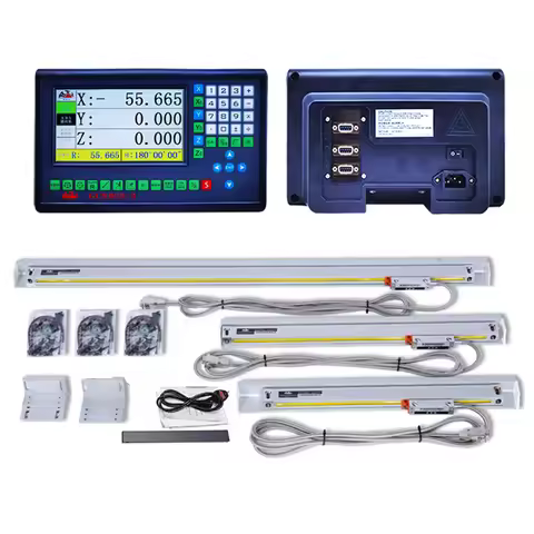 Large LCD Display HXX GCS903 3 Axis LCD DRO Kit & 3pcs 0-1000mm High Precision Linear Scale Optical 