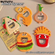 BUTUTU Fridge Magnet Bottle Opener, Magnetic Stainless Steel Coke Bottle Opener, Creative Banana Sha