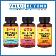 BRAGG Apple Cider Vinegar + 6 B Vitamins Dietary Supplement Capsule 90s
