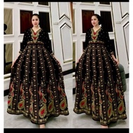 Luxurious embroidered hindi ceruty dress