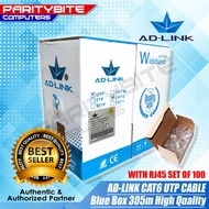 305M Ad-Link Cat6 UTP Cable Blue Box  High Quality W/ 100pcsRJ45