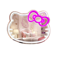 ODZ5L Điều chỉnh độ sáng Gương mèo kitty Bông Siêu sáng Gương gắn tường LED Neon Đáng tin cậy Độ nét
