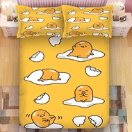 Gudetama Bedsheet and Pillowcase Single/Super single/Queen/King Fitted Bedsheet Customizable Cartoon