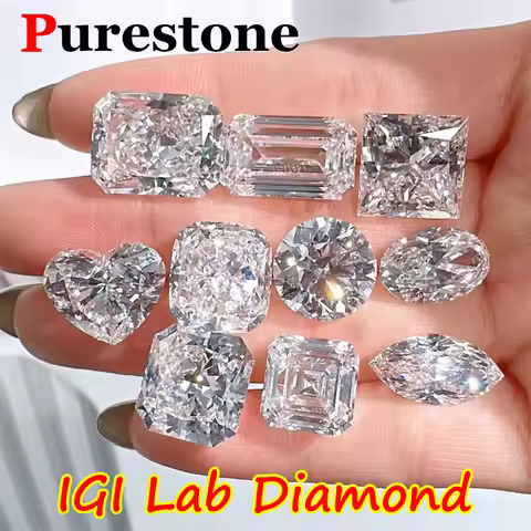 0.5-2ct D/E Color VVS/VS Clarity Round/Oval/Heart/Pear/Marquise/Princess Lab Grown Diamond IGI Certi