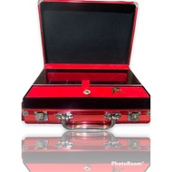 36 capacity aluminum taricase tari box slimtype slingbag tari case Red