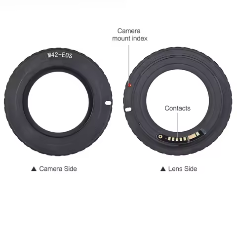 M42-EOS 10 Gen Electronic Lens Adapter Ring Compatible with Canon 5D3 5D4 1DX 650D 700D M42 Screw Le
