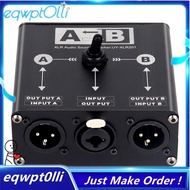 eQQ1 in 2 Out XLR Audio Switcher XLR Audio Source Switcher for Microphone Sound Card Mixer 2 Male XL