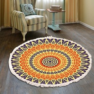 60cm/120cm/150cm Retro Bohemian Retro Boho Round Carpet Nordic Bohemian Floor Carpets for Living Roo