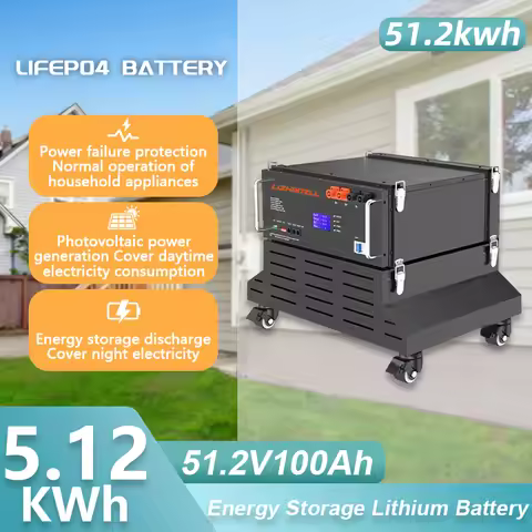 51.2v 100ah 120ah 200ah 300ah 400ah 500ah Rack mounted battery pack LiFePo4 Lithium Battery Solar Ho