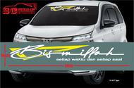 Stiker keren tulisan Bismillah model terbaru cutting sticker kaca depan dan belakang cocok honda jaz