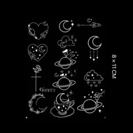 【Mars Tattoo】Magic Long Lasting 2 Weeks Semi-Permanent Temporary Tattoo Sticker Fake Tattoo Moon Moo