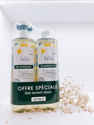 Set 2 chai sữa tắm gội cho bé Klorane Bebe 500ml  - Pháp