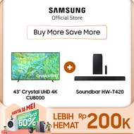 Samsung Smart TV 43 inch Crystal UHD CU8000 dengan Dynamic Crystal Color - UA43CU8000KXXD