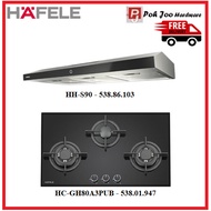 HAFELE Bundle 538.61.950 - HH-S90 90cm Hood + HC-GH80A3PUB 3 Burners Hob