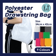 【Ready Stock】(3 Days Offer) Polyester Drawstring Bag Outdoor Storage Bag Nylon Travel Backpack Doubl