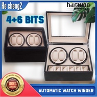 【SHIP IN 24 HOURS 】Watch Winder for Automatic Watches 4+6 Large Capacity Compatible with different size with different brands Watch Box Automatic Winder