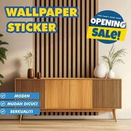 Kakideco 45cmx1 meter Wallpaper Dinding Ruang Tamu Wood Grain / Corak Papan / Furniture Sticker