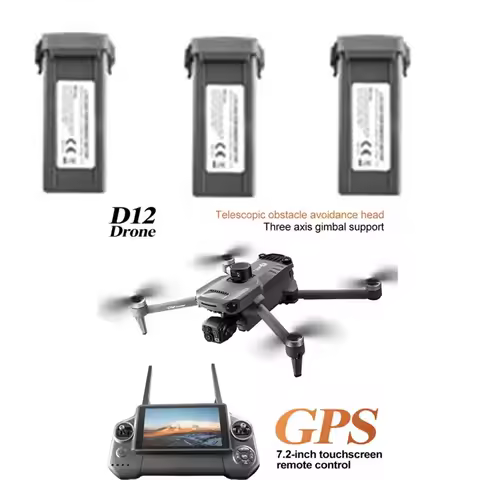 D12 Rc Drone Battery 11.4V 4500mAh Li-Poly Battery for D12 GPS Drone