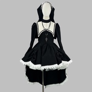 Lolita Original Design Gothic Style Dark Sweet Cool Embroidered Cross Halloween Nun Costume ชุดนักบว