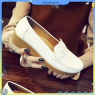 Women Casual Flat Heel Shoes Loafers Shoes Elegant Soft Leather Nurse Sho es