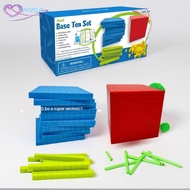 Super Kids Math Plaything: Base Ten Blocks Set with Counting Cubes