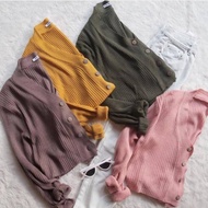 Promo Cardigan Crop Rajut Kancing Batok