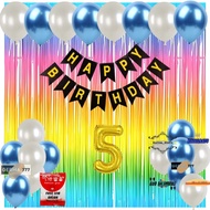 20Pcs Children's Birthday Party Balloons Happy Birthday Banner Anniversary Wedding Decoration Set