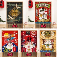 [2026 Magnet curtain]Japanese Style Noren Doorway Curtain Noren Door Curtain with Magnet 风水门帘[带磁铁]